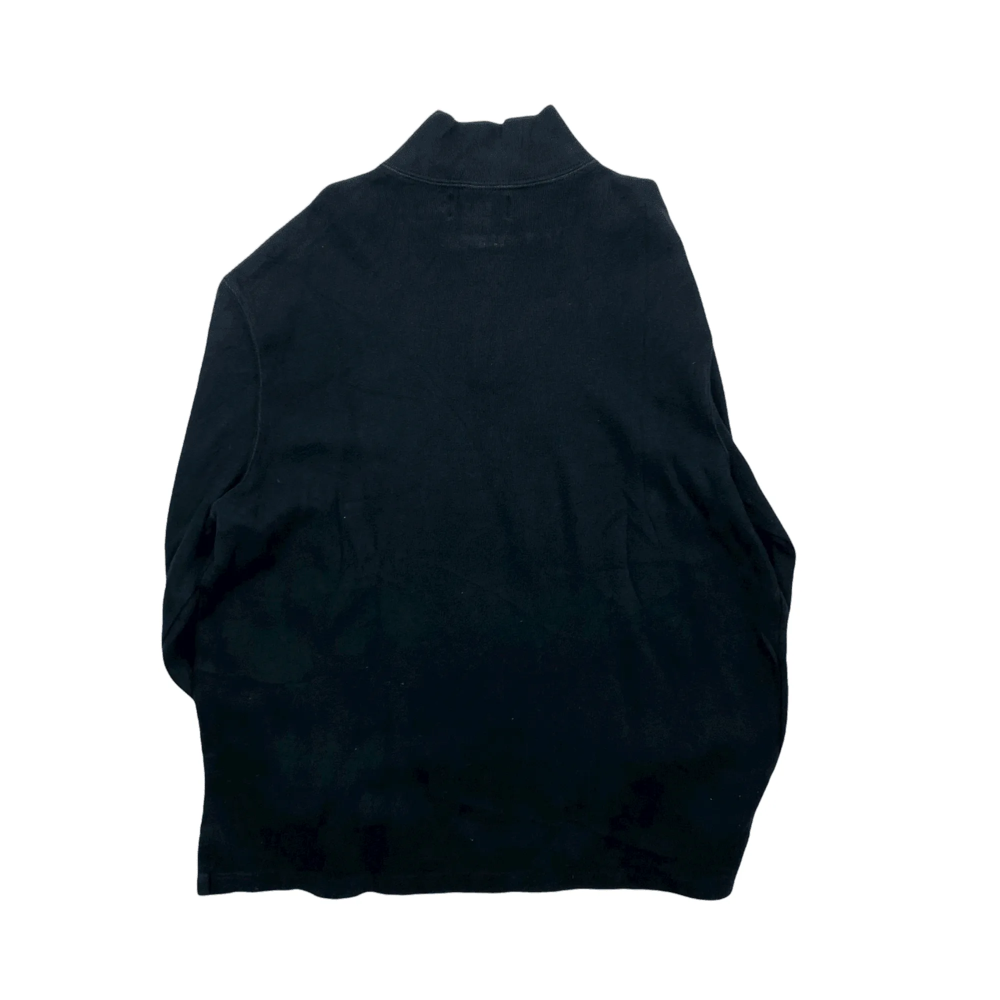 Vintage 90s Black Polo Ralph Lauren Quarter Zip Sweatshirt - XXL (Recommended Size - Extra Large)