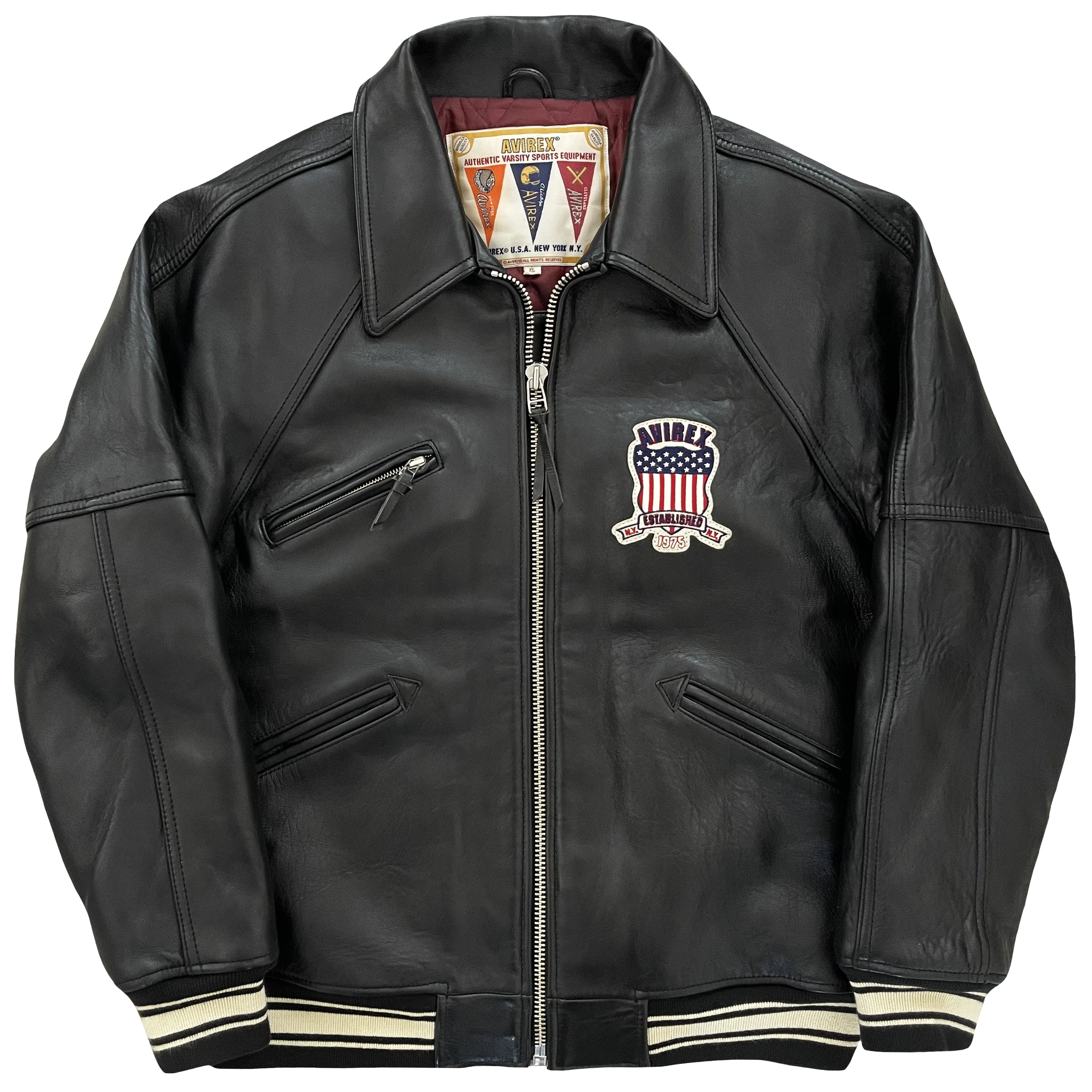 Vintage Avirex Leather Varsity Jacket