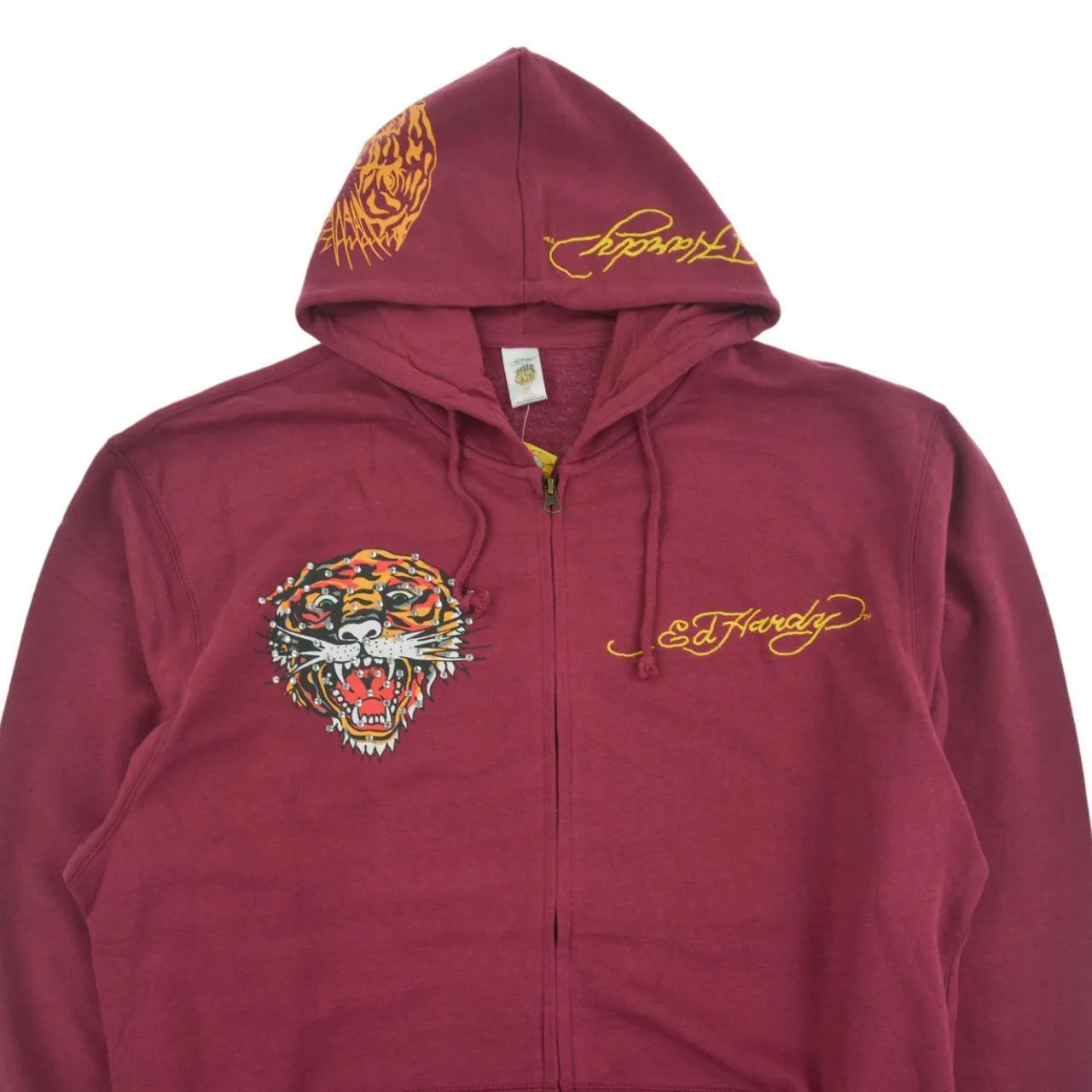 Vintage Ed Hardy Zip Up Hoodie Size XXL