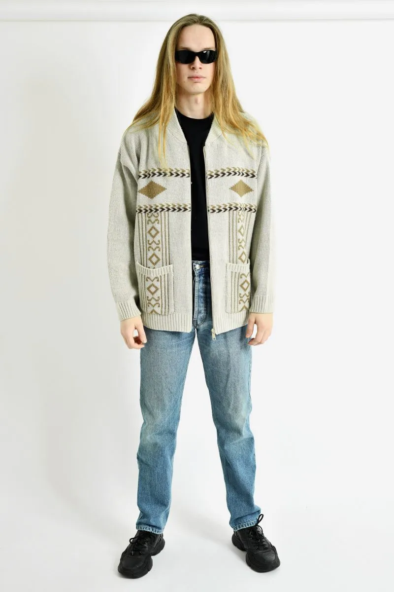 Vintage full zip bomber sweater