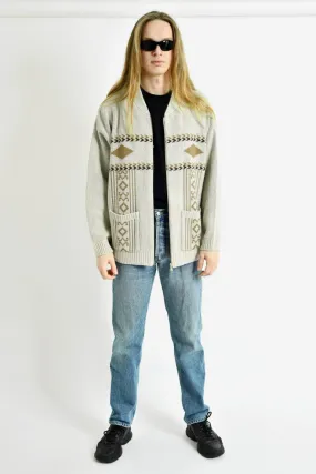 Vintage full zip bomber sweater