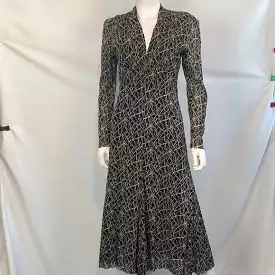 VivienneTam VTG black bamboo print mesh dress