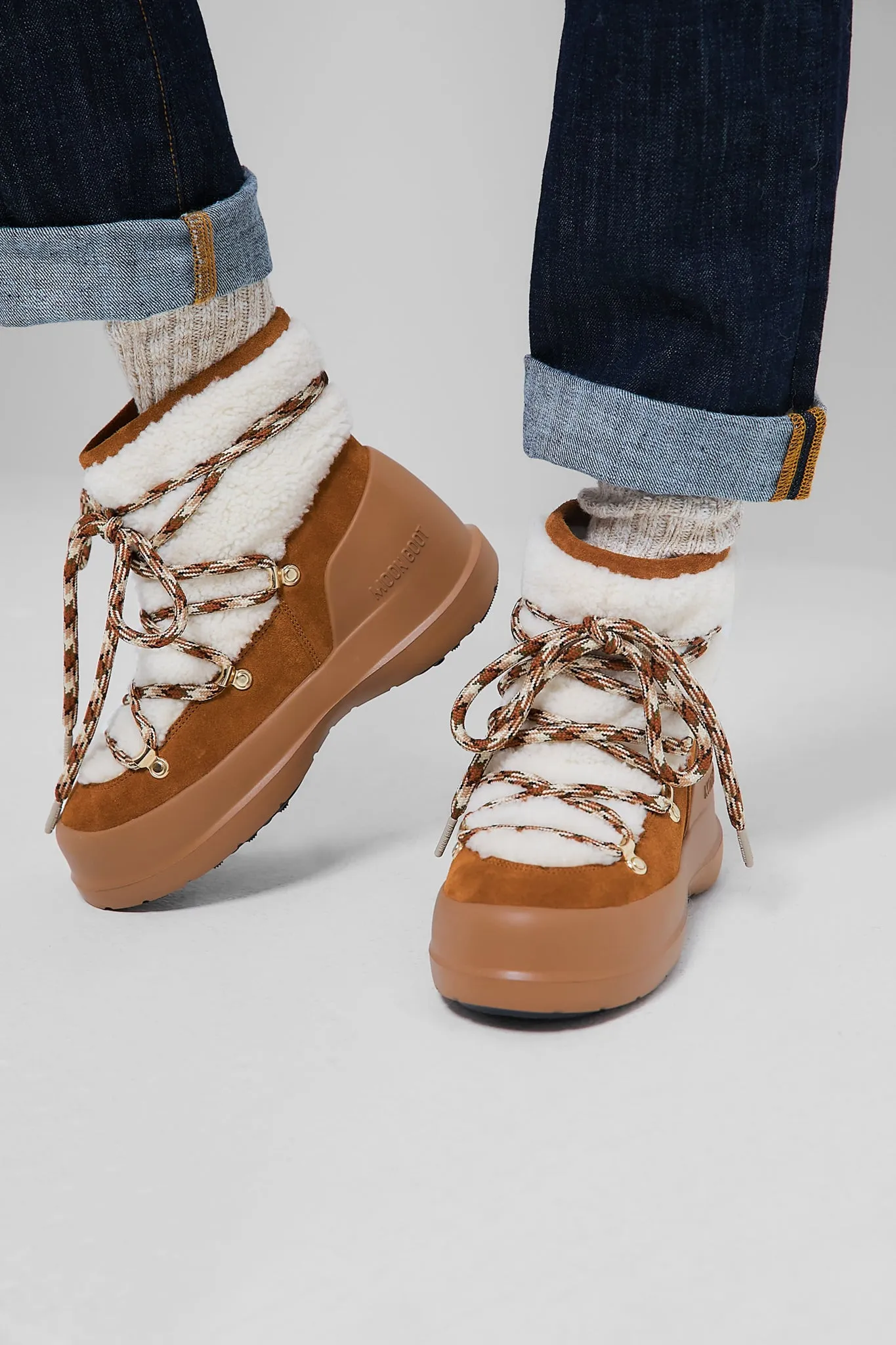 Whisky Off White Luna Shearling Boots