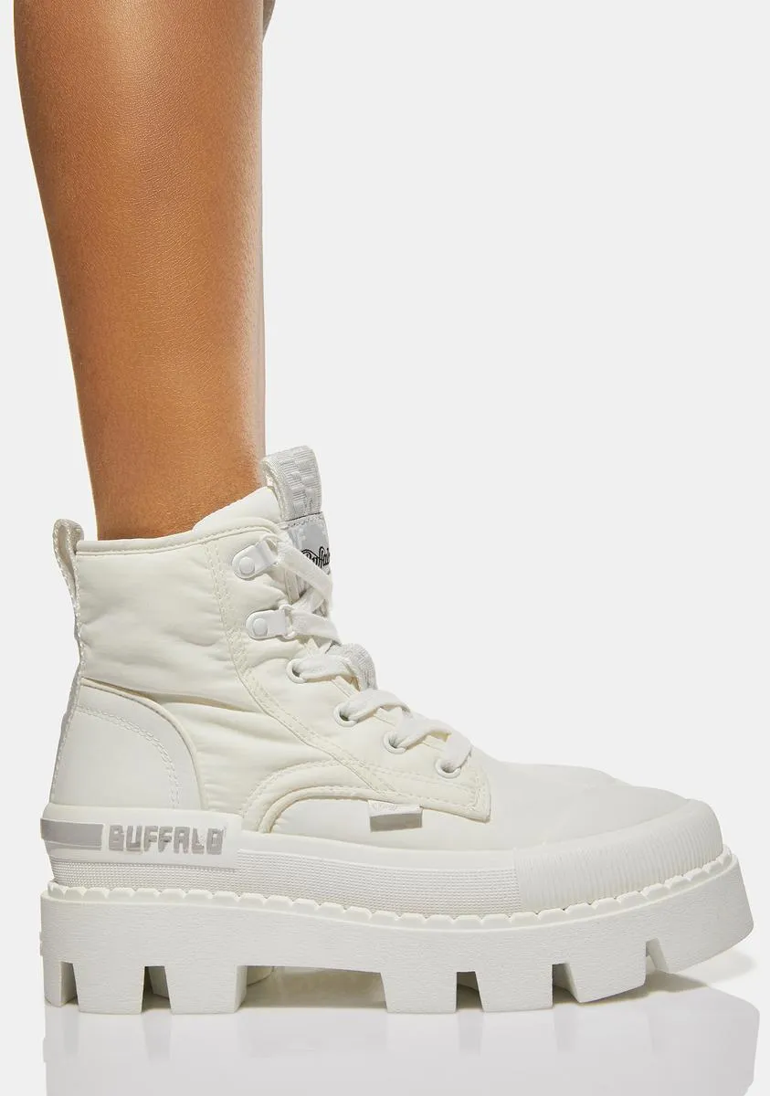 White Raven Hi Platform Sneakers-