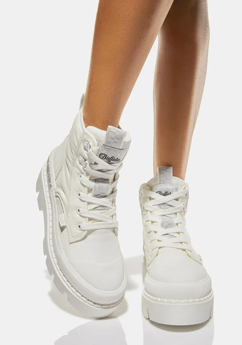 White Raven Hi Platform Sneakers-