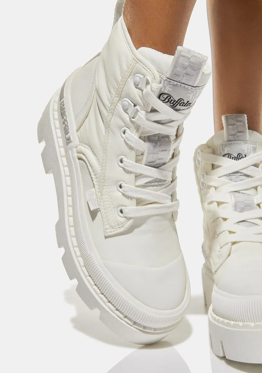 White Raven Hi Platform Sneakers-