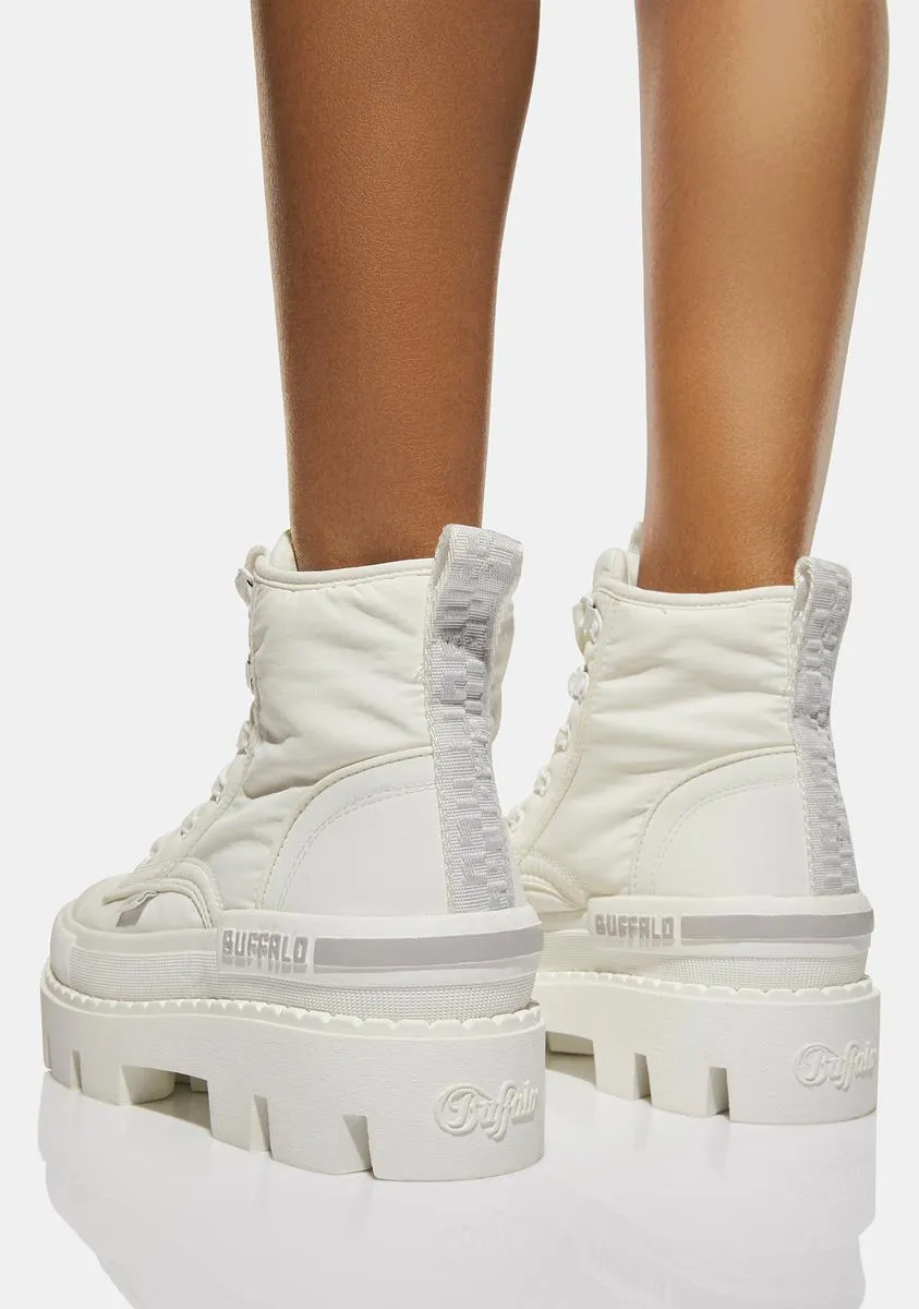 White Raven Hi Platform Sneakers-