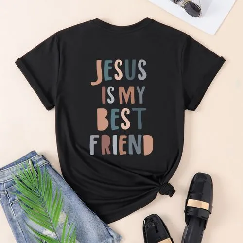 Women's T-shirt Short Sleeve T-Shirts Casual Letter