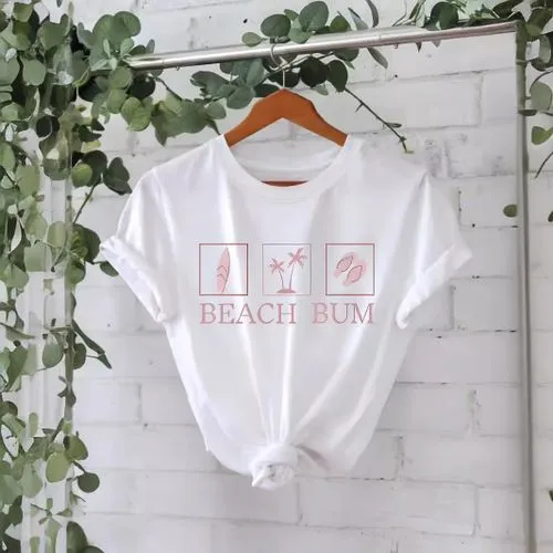 Women's T-shirt Short Sleeve T-Shirts Printing Vacation Streetwear Letter Coconut Tree