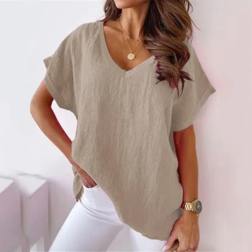 Women's T-shirt Short Sleeve T-Shirts Simple Style Solid Color