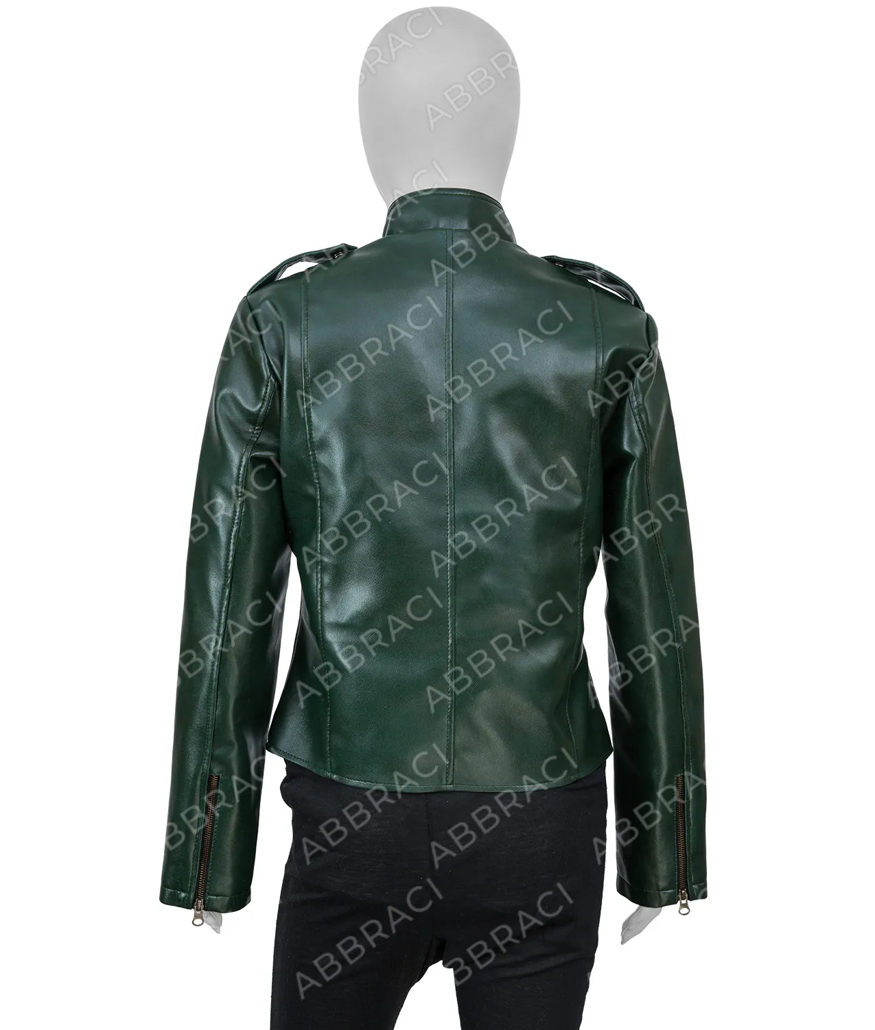 Women’s Green Faux Leather Moto Jacket | Green Jacket