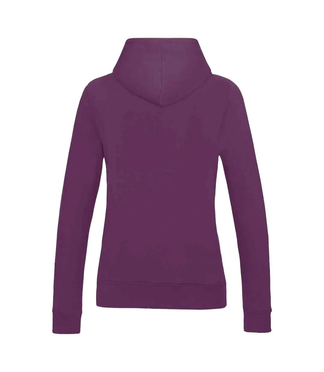 Womens/ladies girlie college hoodie plum Awdis