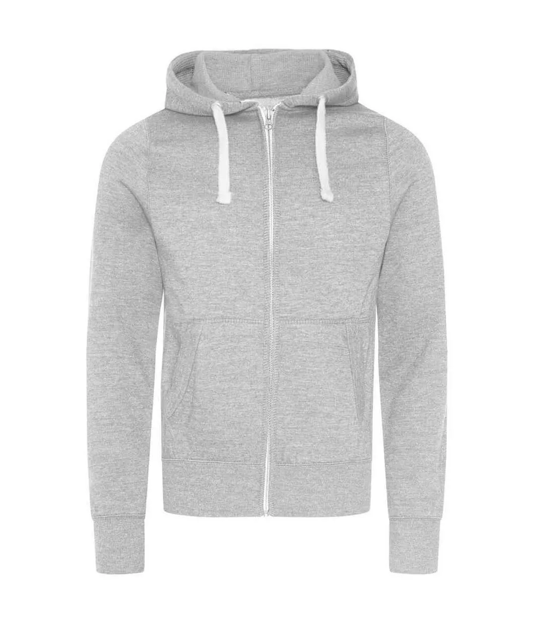 Womens/ladies zoodie heather full zip hoodie heather grey Awdis