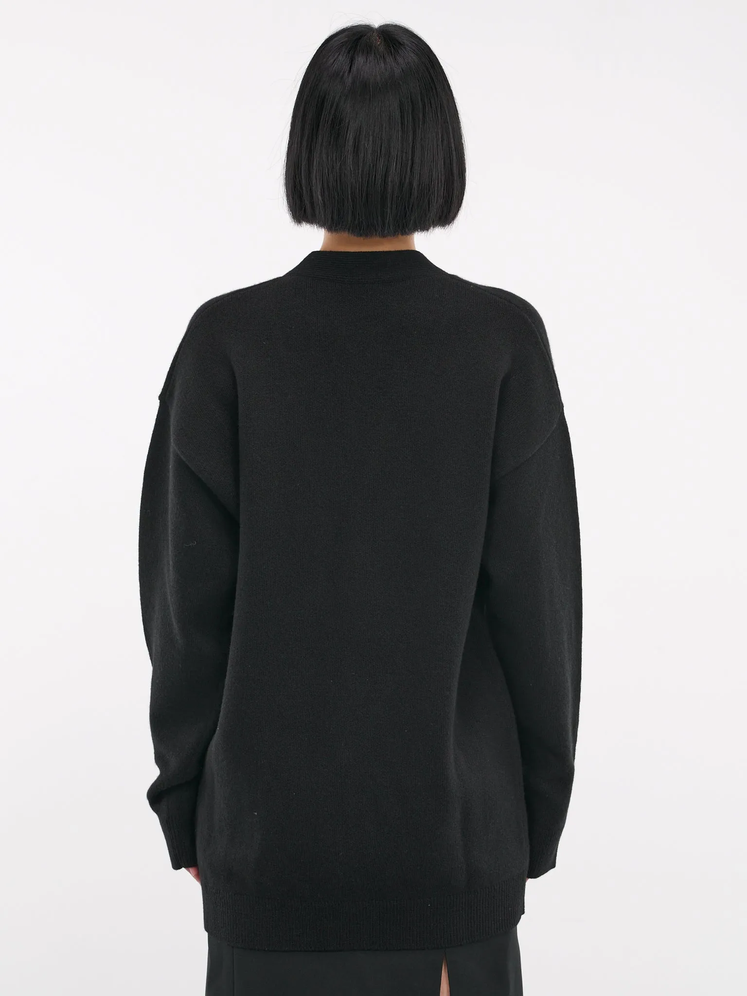 Wool-Cashmere Cardigan (1014091-1A11287-1B000-BLACK)