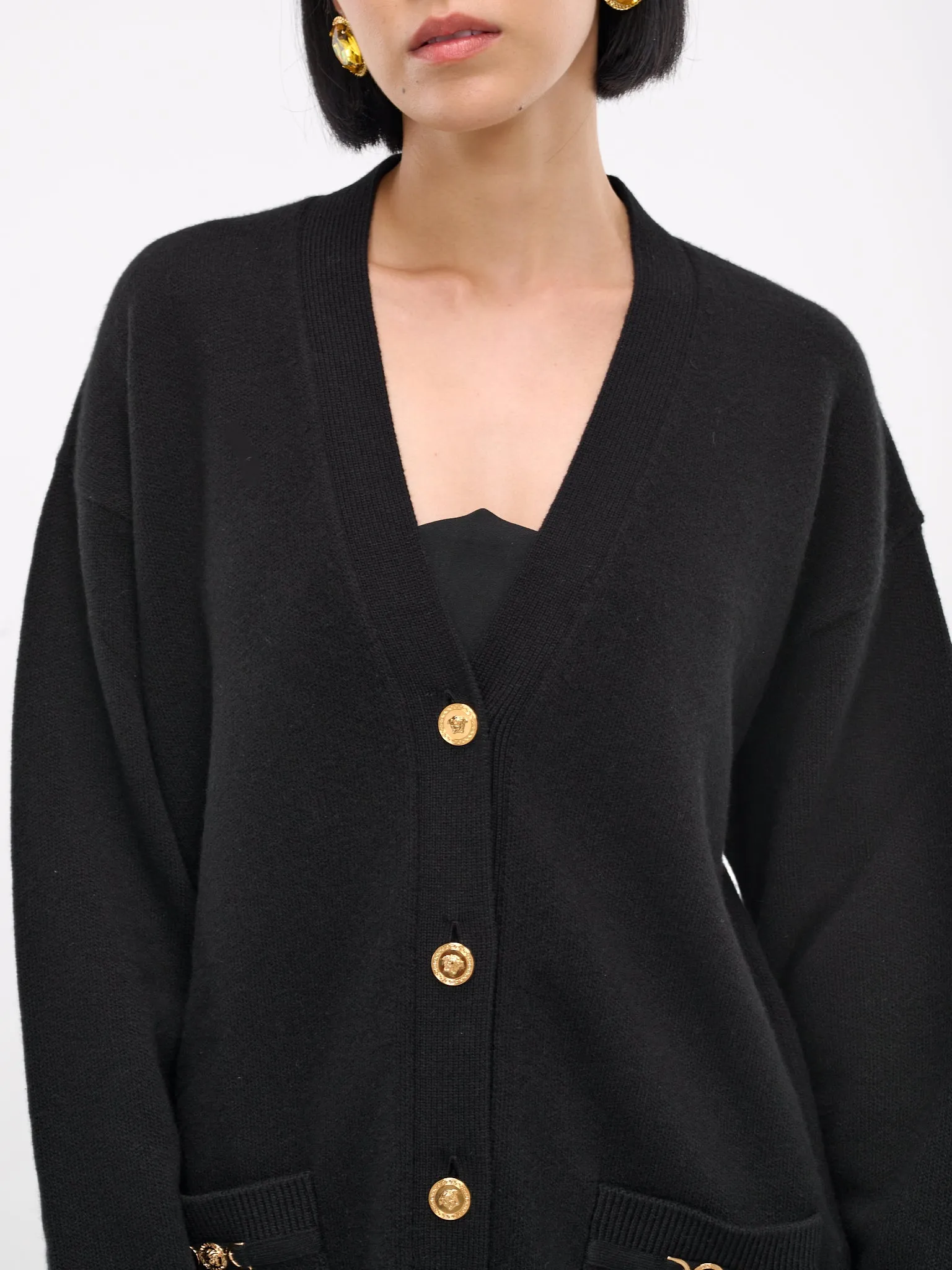 Wool-Cashmere Cardigan (1014091-1A11287-1B000-BLACK)