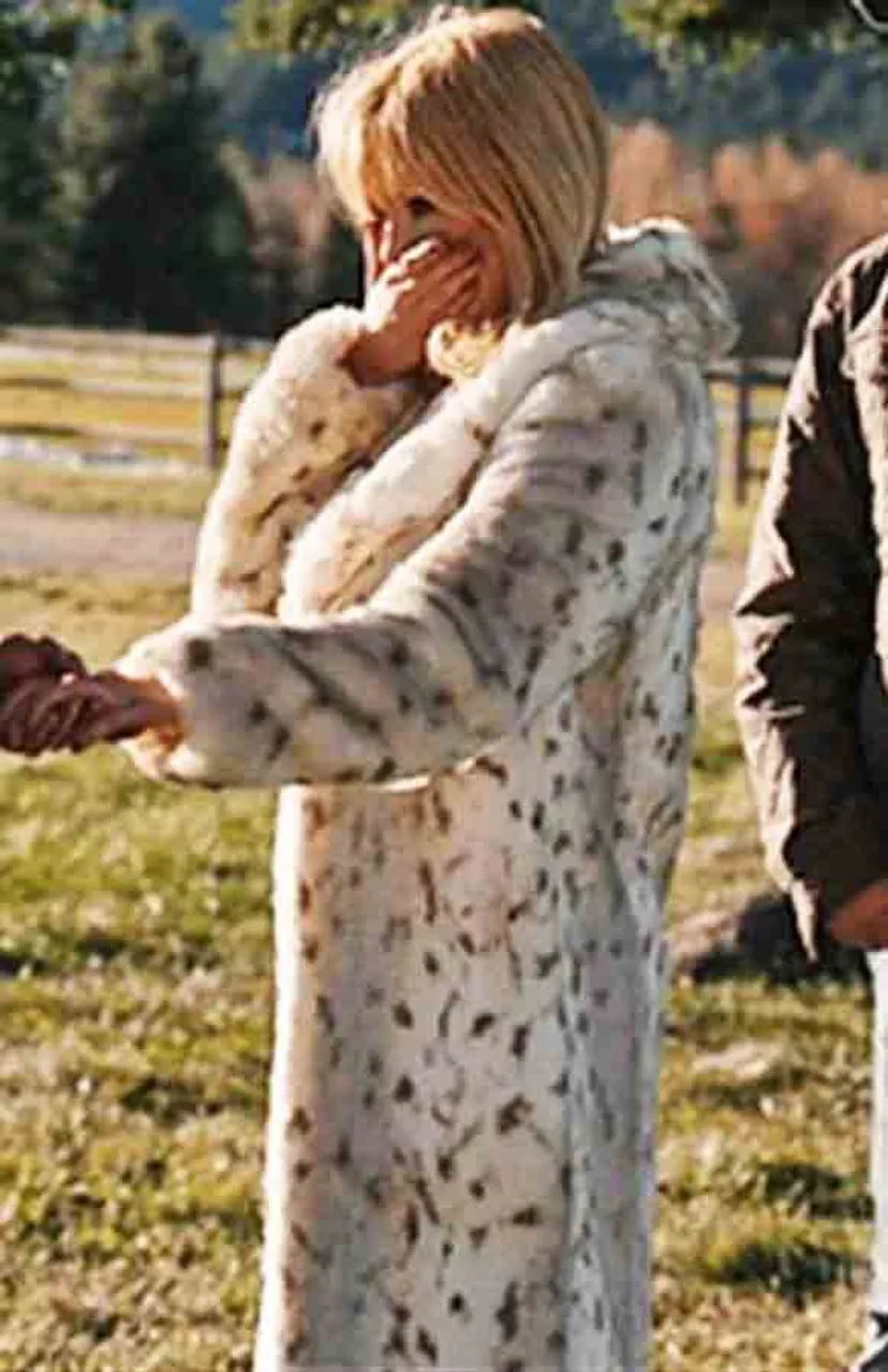 Yellowstone Beth Dutton Faux Fur Leopard Coat